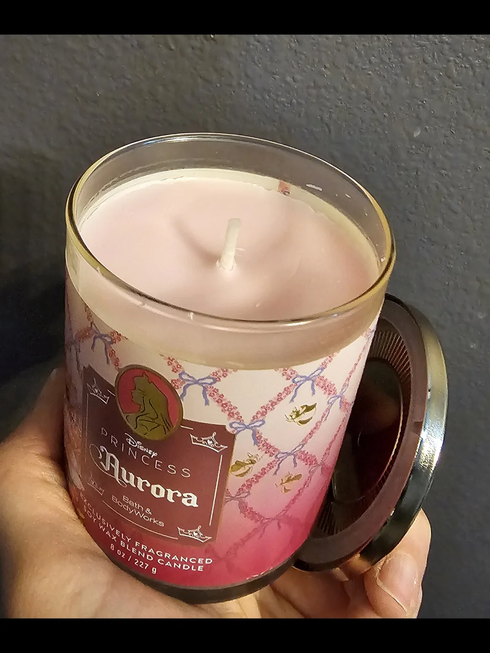 Bath & Body Works Disney Princess Aurora Pink Scented Soy Wax Candle Single Wick